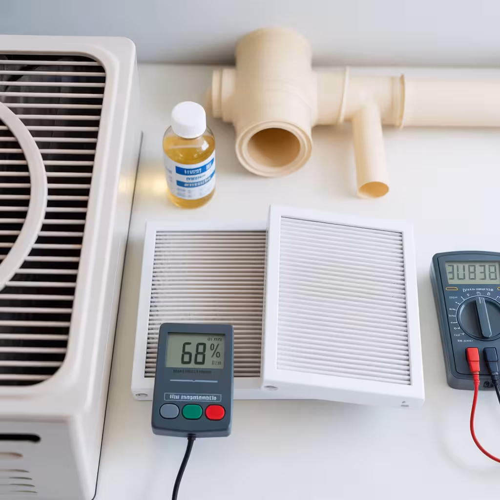 Does Running AC Lower Humidity — Modern Living Room with Air Conditioner Running