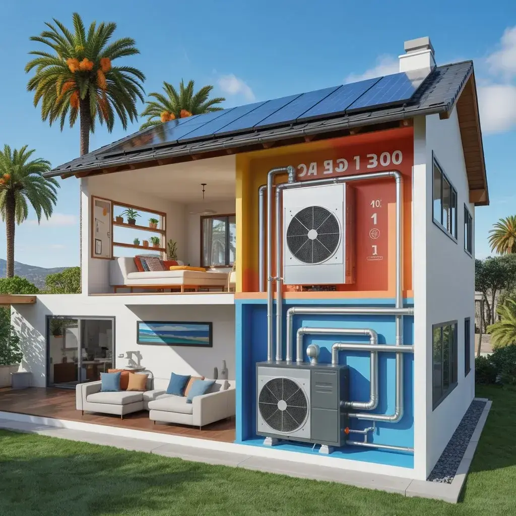 California homeowner using a hybrid heat pump system to reduce heating and cooling costs