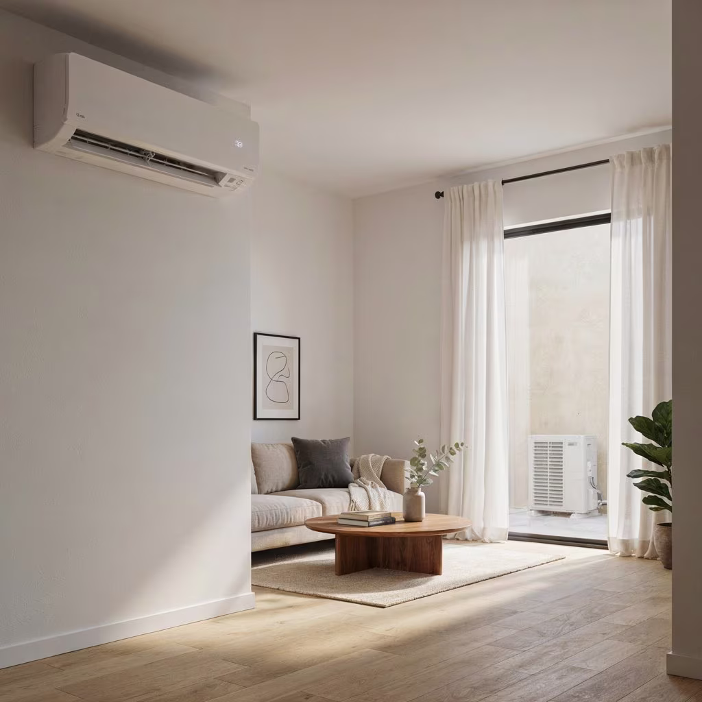 mini split runing in the roon for cooling purpose