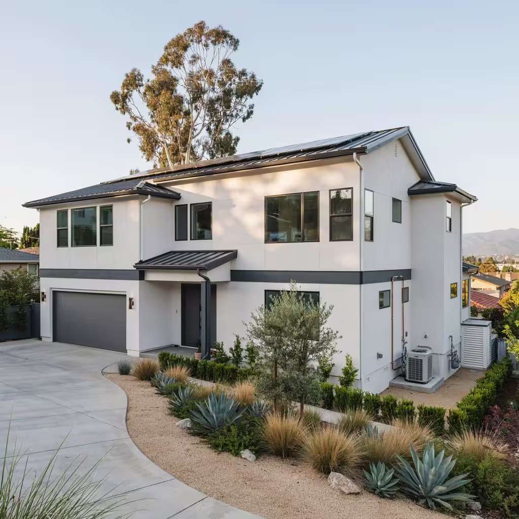 HVAC heat pump and HPWH in an all-electric home